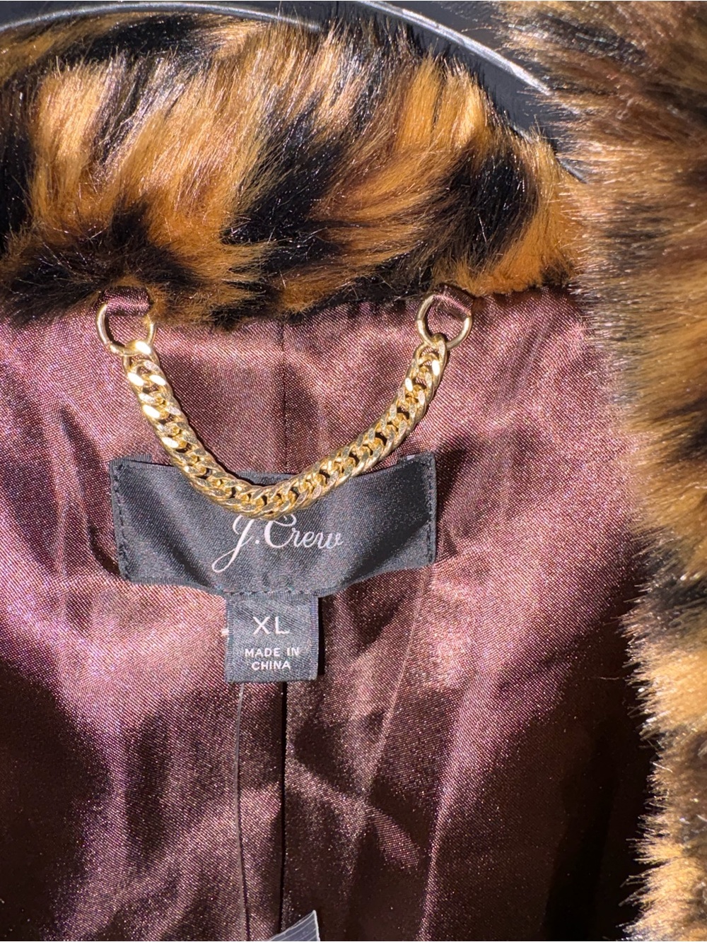 J. Crew Faux Fur Coat. Size XL. New with tags. - Picture 2 of 2